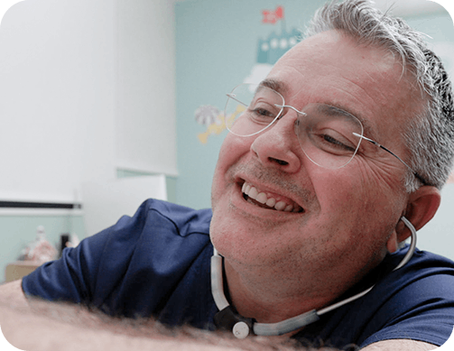 Dr Gabriel Vidovic with patient